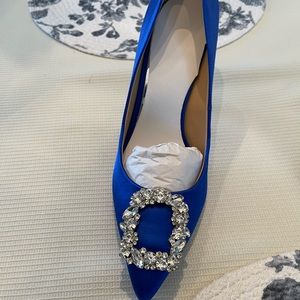 Brand new in box Badgley Mishska Cher in royal blue sz 7.5